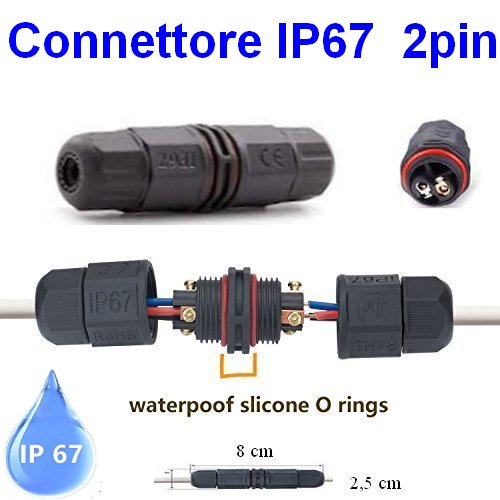 Socket waterproof ip67 2 pole